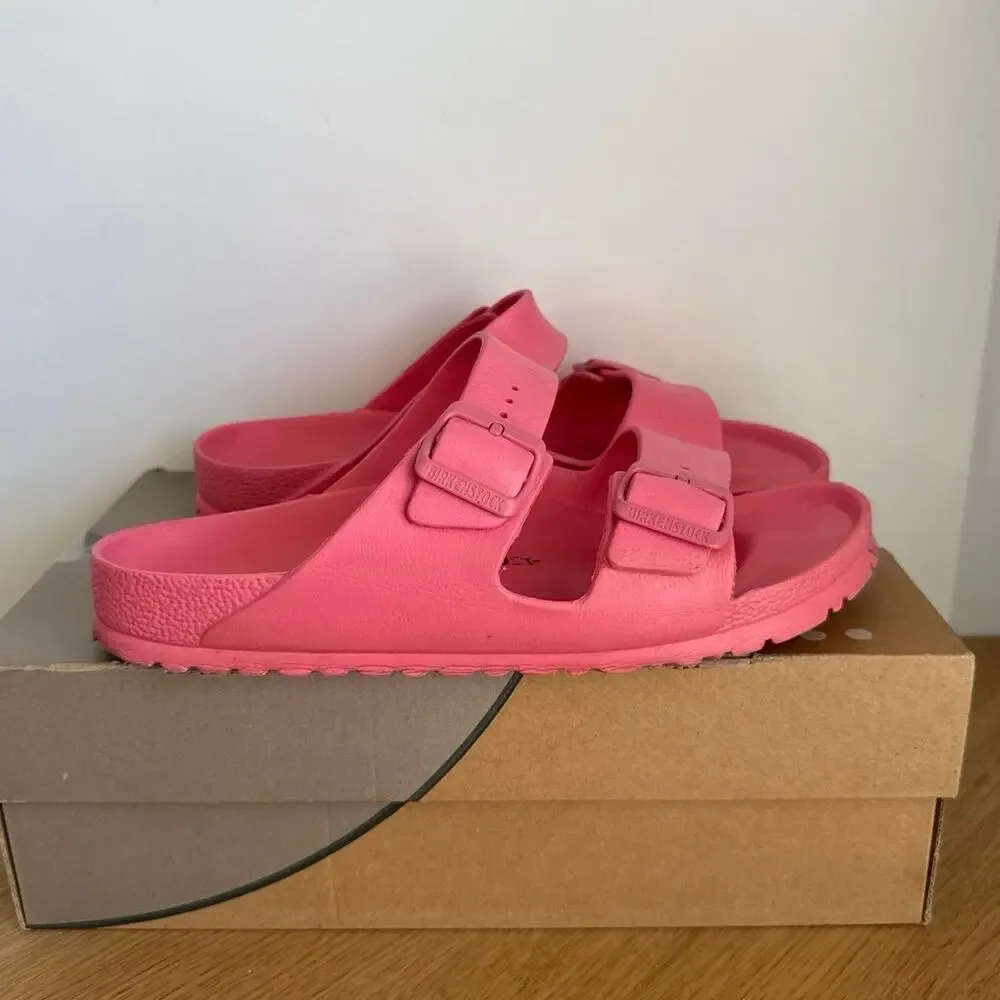 Birkenstock Arizona Essentials Eva ‘Bright Pink’ Unisex Sandals- SZ M 8- W 10